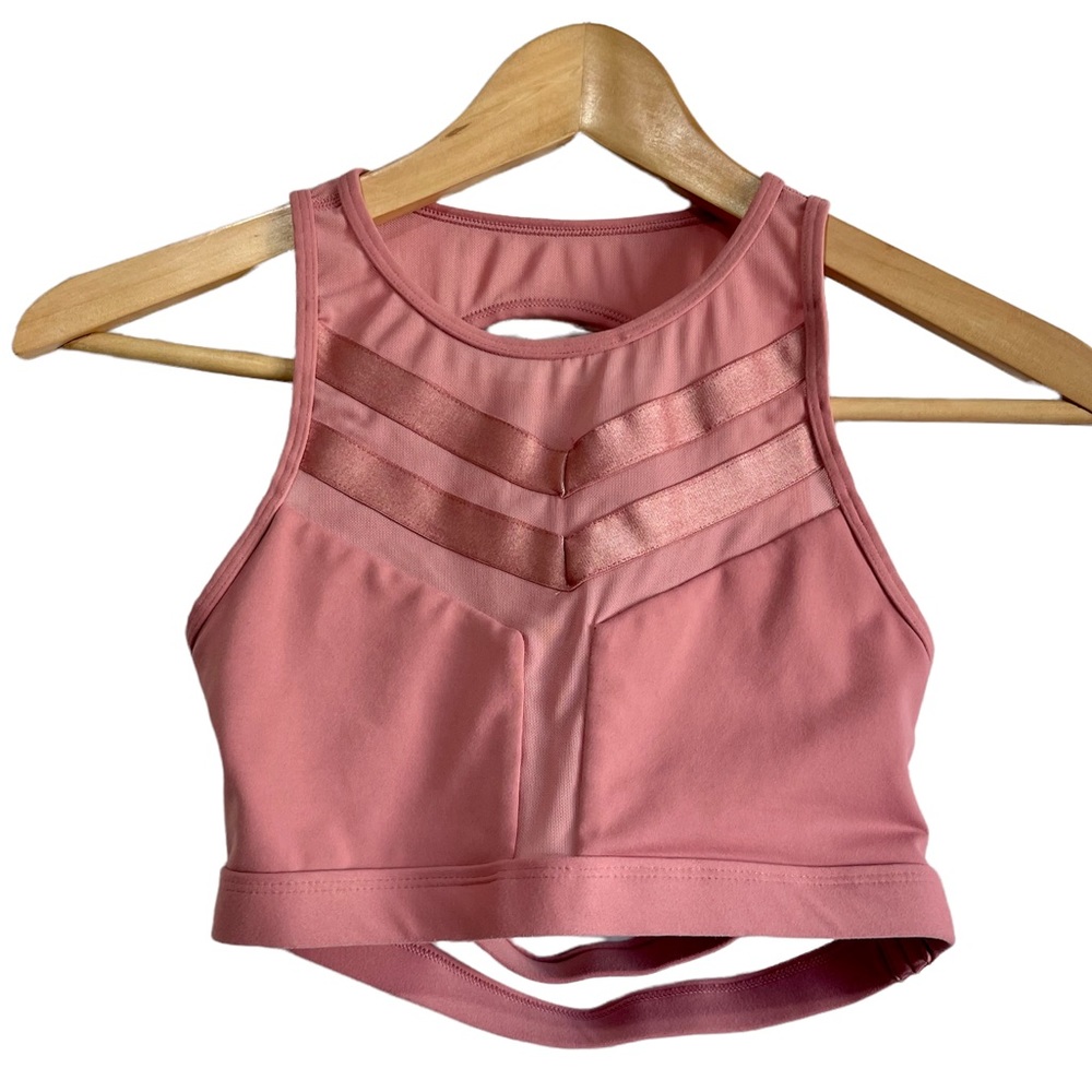 QUEENIE KE Dusty Rose Pink Sports Bra - Picture 1 of 7